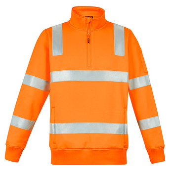 ORANGE - ZT640 Unisex Hi Vis Vic Rail 1/4 Zip Pullover - SYZMIK