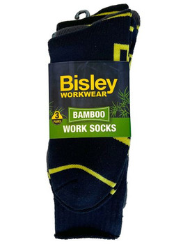 BSX7020 - BAMBOO WORK SOCKS ( 3 X PACK )