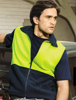 SJ0541 - UNISEX ADULTS HI-VIS POLAR FLEECE VEST