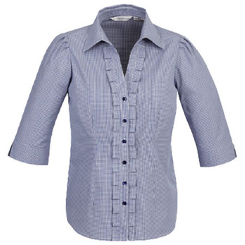 S267LT - Ladies Edge Ã‚Â¾ Sleeve Shirt - Blue