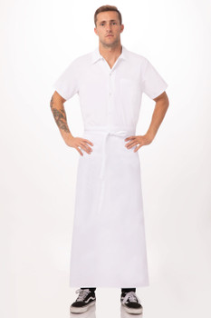 CFLA - FULL LENGTH CHEF APRON - WHITE