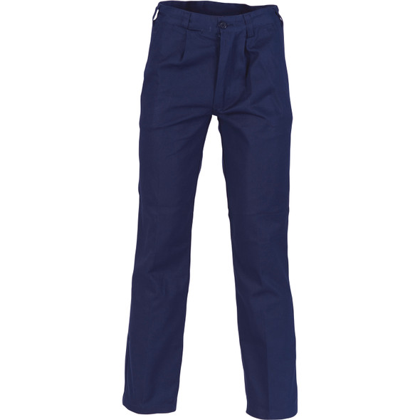Navy - Front - 3311 - Work Trousers Cotton Drill