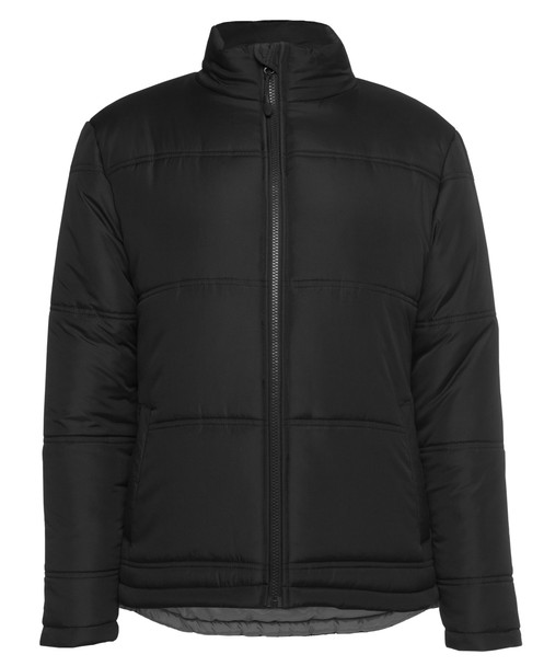Black / Grey - Front - 3ADJ1 - JB's Ladies Adv Puffer Jacket