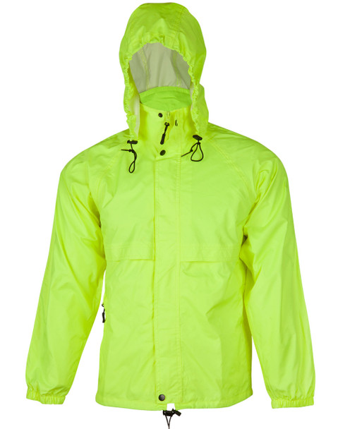 Fluoro Yellow - Front - SW27 - Hi Vis Spray Jacket Fluoro Yellow - Front - SW27 - Hi Vis Spray Jacket