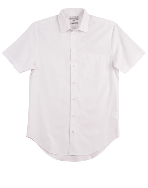 White - Front - M7040S - Men s CVC Oxford S/S Shirt White - Front - M7040S - Men s CVC Oxford S/S Shirt