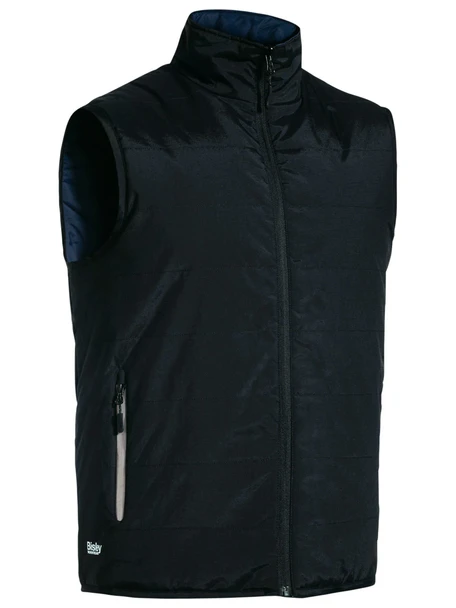 Black - Front - BV0328 - Reversible Puffer Vest