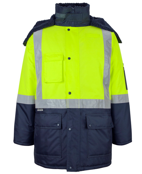 Lime / Navy - Front - 6DFJ - JB's HV (D+N) Freezer Jacket