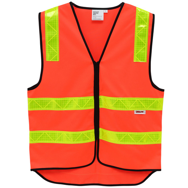 Red - Front - SW92 - Hi Vis Vic Road Safety Vest - Australian Industrial Wear