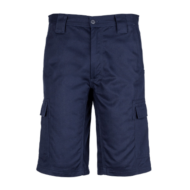 ZW012 - Mens Drill Cargo Short Navy Front