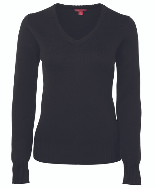 Black - Front - 6J1 - JB's LADIES KNITTED JUMPER Black - Front - 6J1 - JB's LADIES KNITTED JUMPER