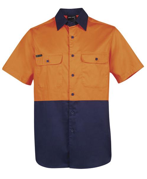 Orange / Black - Front - 6HWSS - JB's HV S/S 150G SHIRT