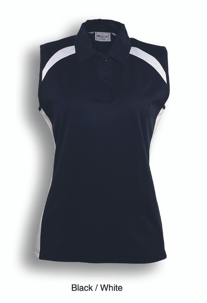 CP0931 - Ladies Sleeveless Contrast Polo