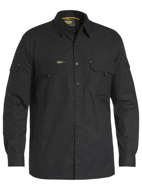 Black - Front - BS6414 - X Airflow Ripstop Shirt