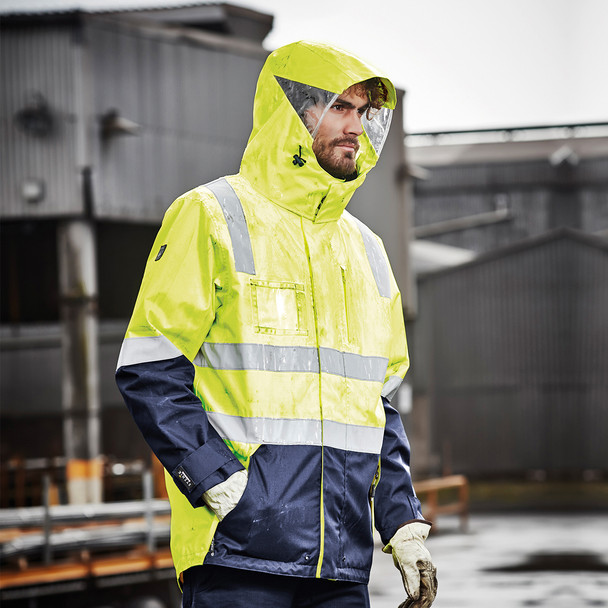 ZJ532 -  Mens Hi Vis 4 in 1 Waterproof Jacket