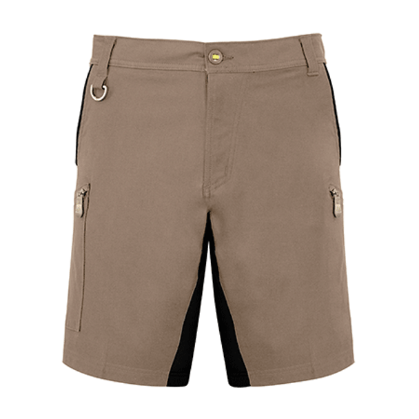 ZS340 - Mens Streetworx Stretch Short Khaki Front