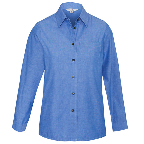 LB6201 - Ladies Wrinkle Free Chambray Long Sleeve Shirt