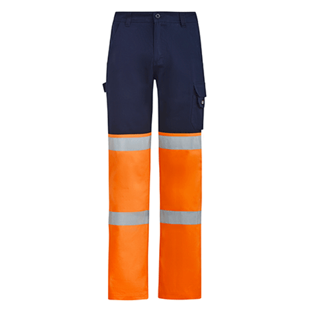 ZP980 - Mens Bio Motion Hi Vis Taped Pant Navy/Orange Front