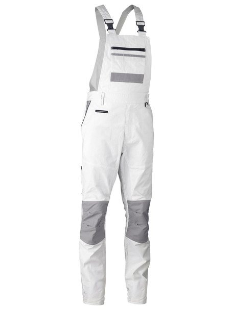 White - Front - BAB0422 - Painters Contrast Bib & Brace Overall