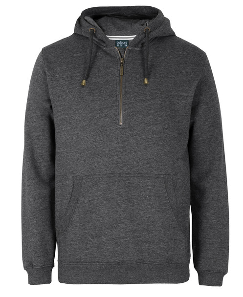 Graphite Marle - Front - S3FHZ - C of C Brass 1/2 Zip Hoodie