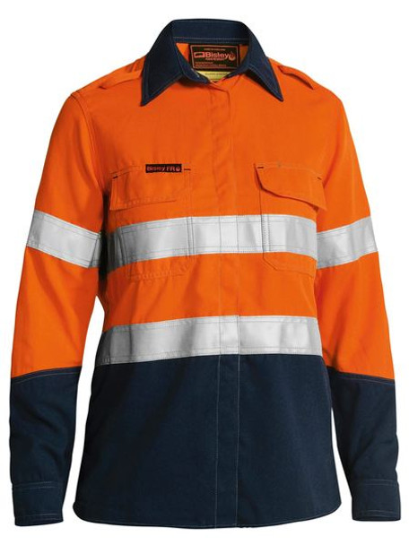 BL8082T - Womens Taped Two-Tone Hi-Vis FR Vented L/S Shirt