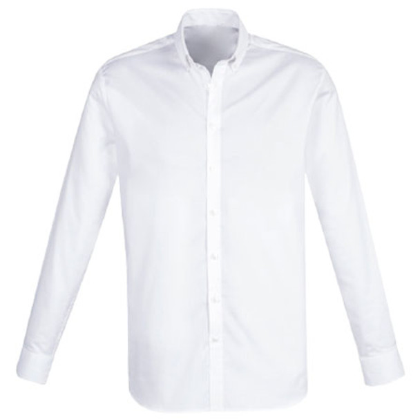 S016ML - Camden Mens Long Sleeve Shirt - White
