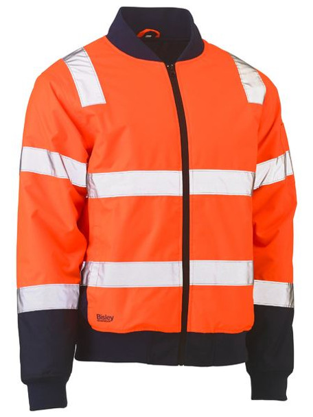 BJ6730T - Taped Two Tone Hi Vis Bomber Jacket