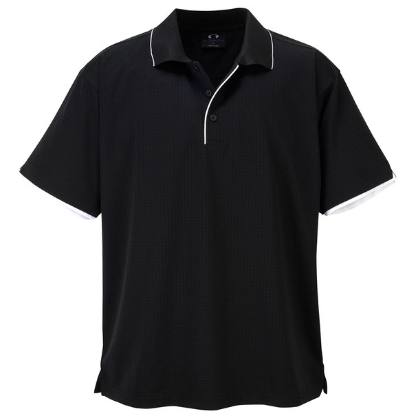 Black / White - Front - P3200 - Mens Elite Polo - Biz Collection