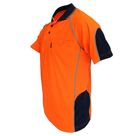 3569 Hi-Vis Semicircle-Piping Polo - DNC Workwear