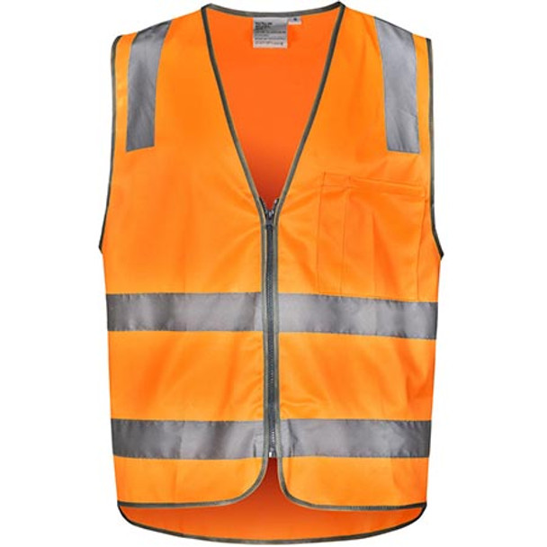 Orange - SW40 Vic Rail Hi Vis Safety Vest- Unisex - Winning Spirit Orange - SW40 Vic Rail Hi Vis Safety Vest- Unisex - Winning Spirit