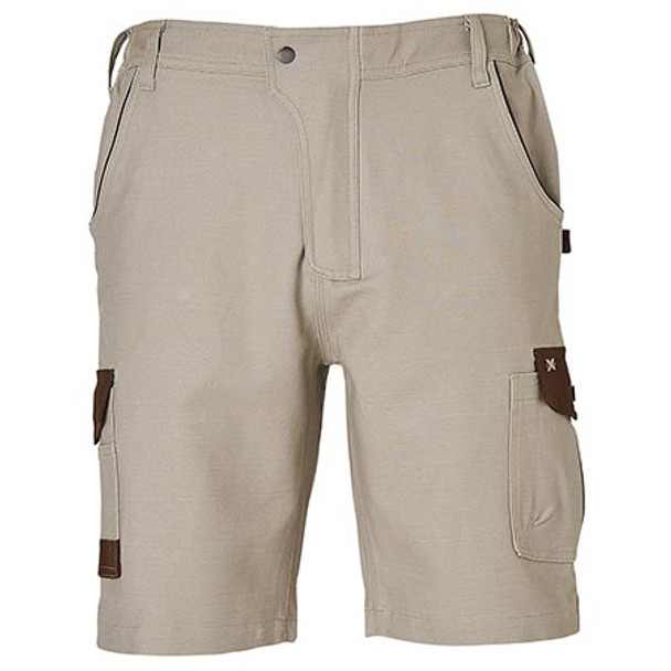 Sand - WP23 Mens Stretch Cargo Work Shorts with Design Panel Treatment - Winning Spirit Sand - WP23 Mens Stretch Cargo Work Shorts with Design Panel Treatment - Winning Spirit