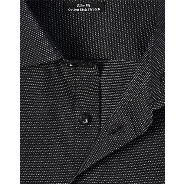 M7400S Mens Ascot Dot Jacquard Short Sleeve Shirt - Winning Spirit M7400S Mens Ascot Dot Jacquard Short Sleeve Shirt - Winning Spirit