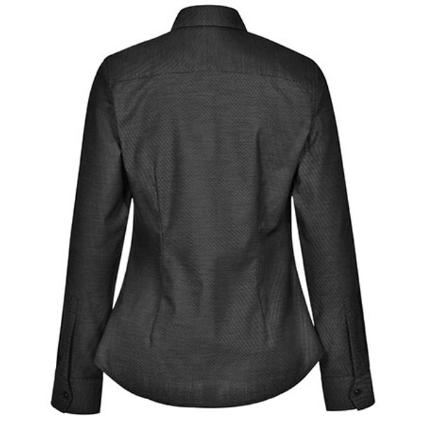 M8400L Ladies Ascot Dot Jacquard Long Sleeve Stretch Shirt - Winning Spirit M8400L Ladies Ascot Dot Jacquard Long Sleeve Stretch Shirt - Winning Spirit
