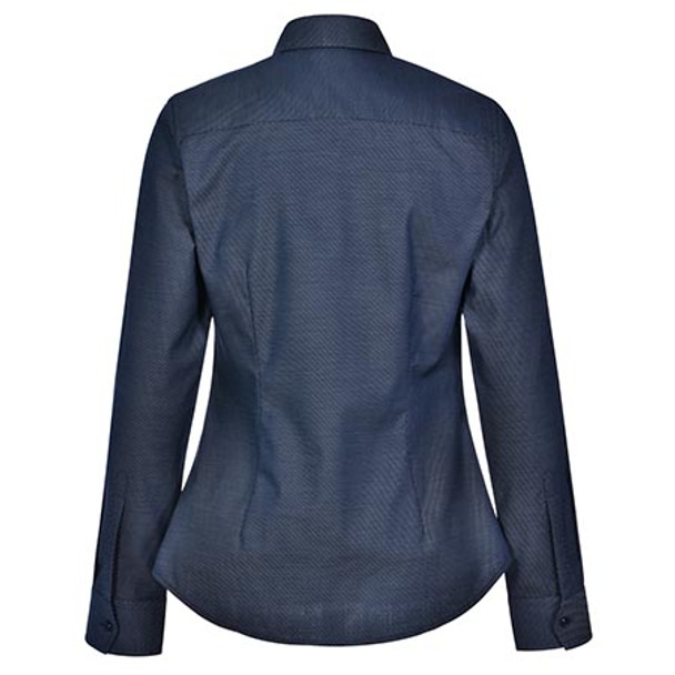 M8400L Ladies Ascot Dot Jacquard Long Sleeve Stretch Shirt - Winning Spirit M8400L Ladies Ascot Dot Jacquard Long Sleeve Stretch Shirt - Winning Spirit