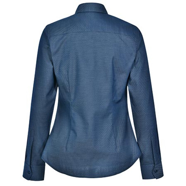 M8400L Ladies Ascot Dot Jacquard Long Sleeve Stretch Shirt - Winning Spirit M8400L Ladies Ascot Dot Jacquard Long Sleeve Stretch Shirt - Winning Spirit