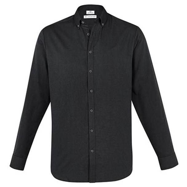 Black - S127ML Mens Memphis Shirt - Biz Collection