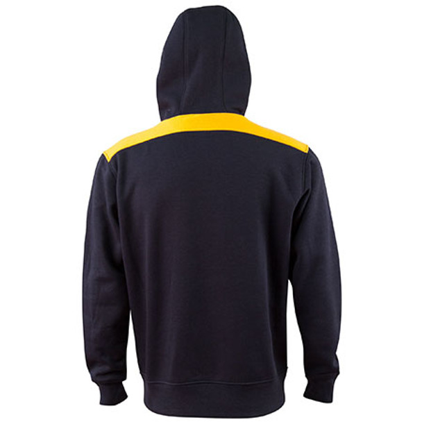 FL19 - Adult Unisex Croxton Hoodie - Navy-Gold - Back FL19 - Adult Unisex Croxton Hoodie - Navy-Gold - Back
