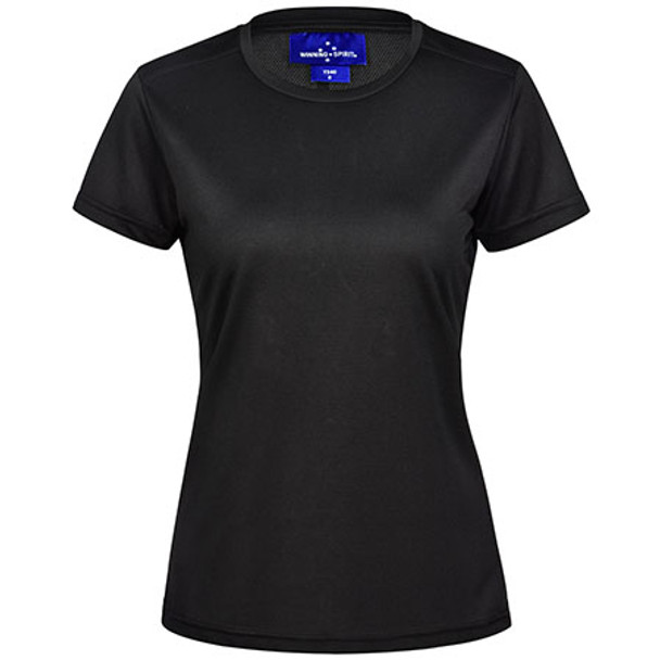 TS40 - Ladies Rapidcool Ultra Light Tee - Black TS40 - Ladies Rapidcool Ultra Light Tee - Black