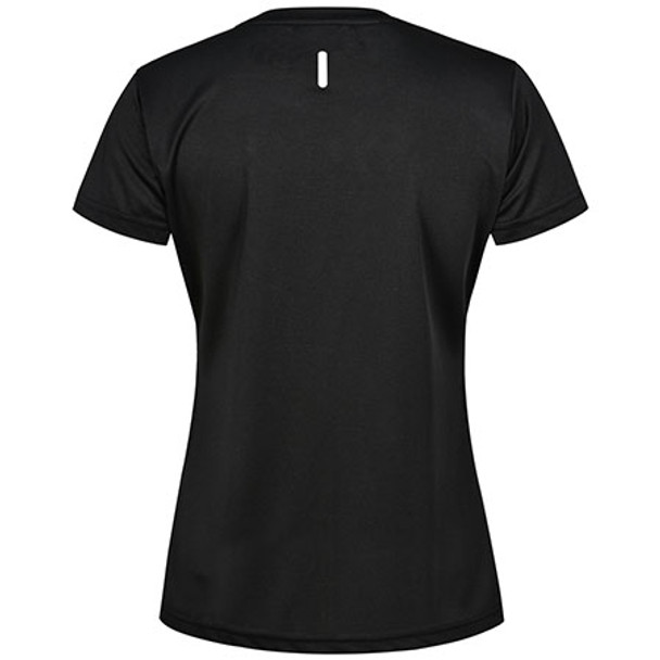 TS40 - Ladies Rapidcool Ultra Light Tee - Black - Back TS40 - Ladies Rapidcool Ultra Light Tee - Black - Back