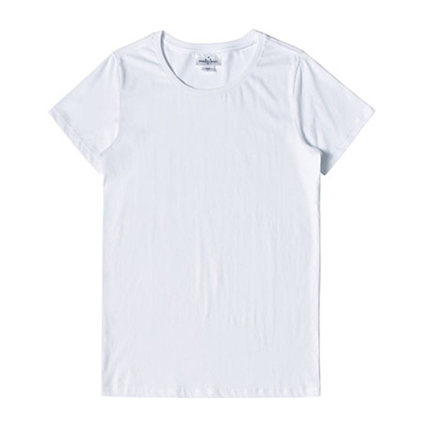 White - Front - TS42 - Ladies Premium Cotton Tee - Winning Spirit