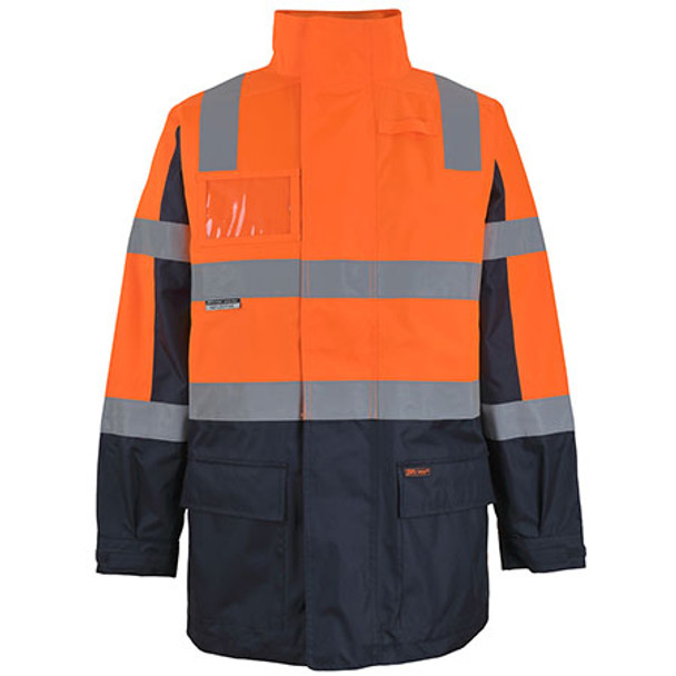 Orange-Navy - 6DNCJ Hi Vis Visionary Jacket - JBs Wear