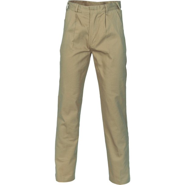 Khaki - Front - 3311 - Work Trousers Cotton Drill