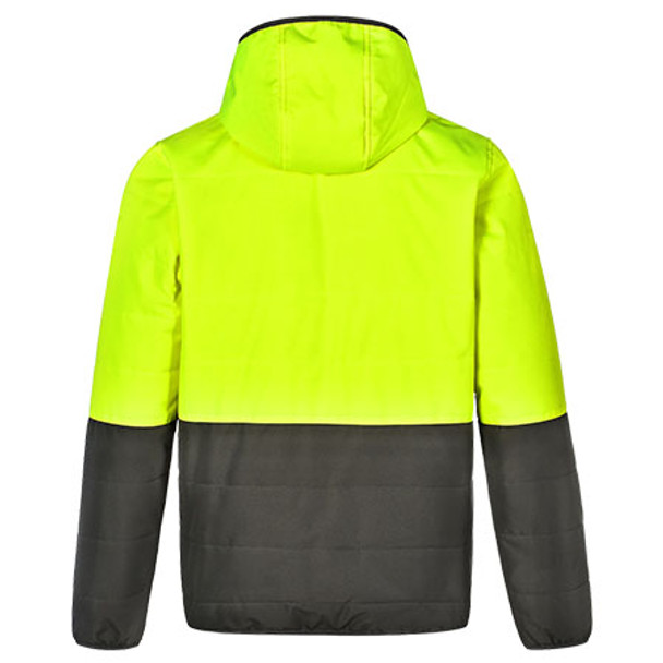 SW80 Unisex Hi Vis Modern Styling Hooded Puffer Jacket - Australian Industrial Wear SW80 Unisex Hi Vis Modern Styling Hooded Puffer Jacket - Australian Industrial Wear