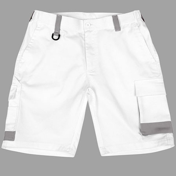 White - WP04 Unisex Utility Stretch Cargo Work Shorts - Australian Industrial Wear White - WP04 Unisex Utility Stretch Cargo Work Shorts - Australian Industrial Wear