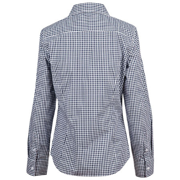M8300L Ladies Gingham Check L/S Shirt w/ Roll-Up Tab Sleeve - Benchmark M8300L Ladies Gingham Check L/S Shirt w/ Roll-Up Tab Sleeve - Benchmark