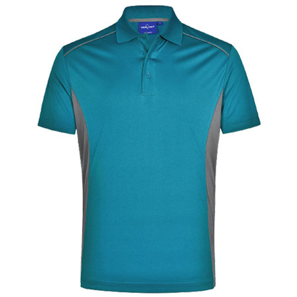 Aegean Blue-Ash - PS79 Mens Pursuit Polo - Winning Spirit Aegean Blue-Ash - PS79 Mens Pursuit Polo - Winning Spirit