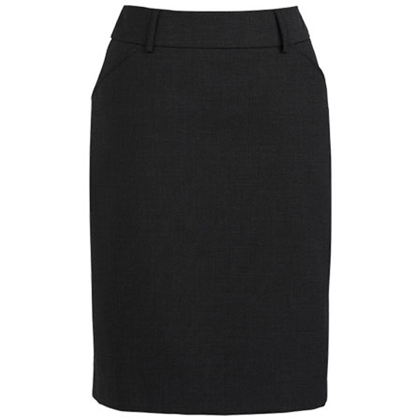 Black - 24015 Womens Multi-Pleat Skirt - Biz Corporates