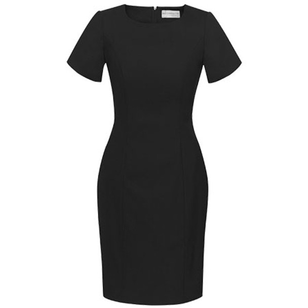 Black - 34012 Womens Short Sleeve Dress - Biz Corporates