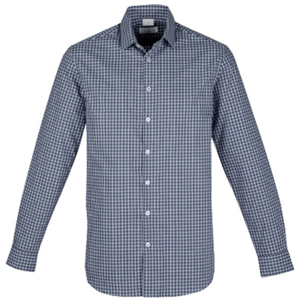 Storm Blue-White - RS070ML Mens Noah L/S Shirt - Biz Corporates