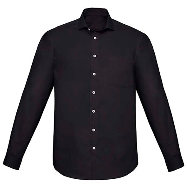 Black - RS968ML Mens Charlie Classic Fit L/S Shirt - Biz Corporates