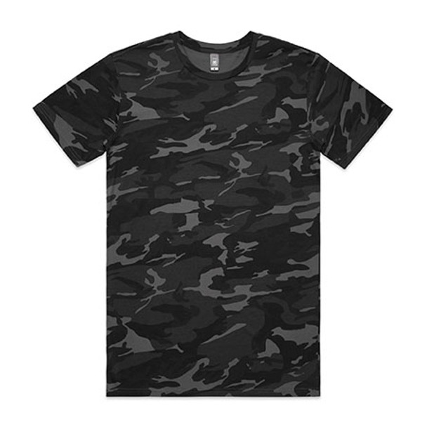 Black Camo - 5001C Mens Staple Camo Tee - AS Colour